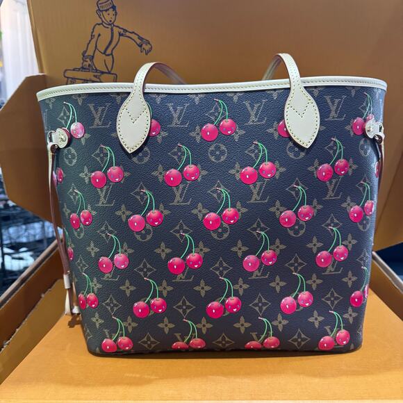 Louis Vuitton Cherries Neverfull Bag Murakami Monogram LV x TM Tote Rare NWT - Picture 13 of 14